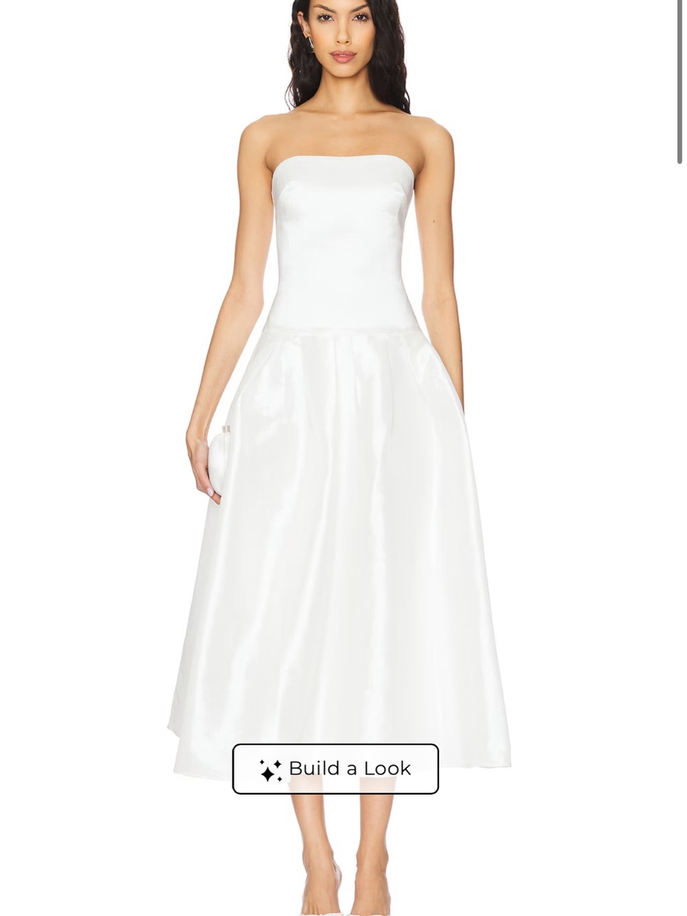 MORE TO COME Cambria Strapless Dress in White // Size Small